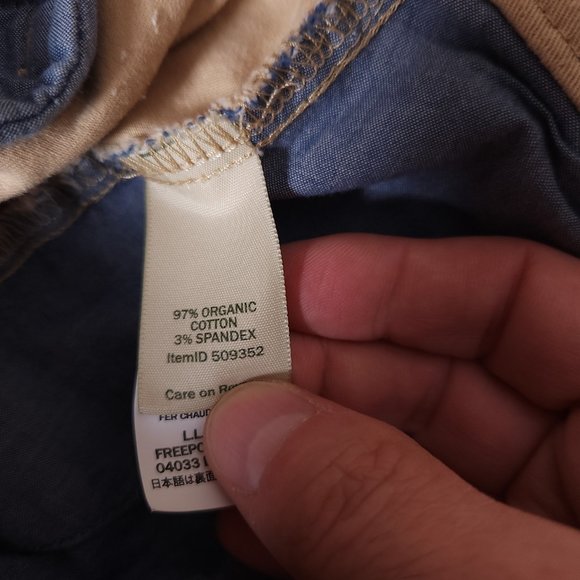 LL Bean Lakewashed Khaki Chino Casual Pants Favorite Fit Womens 10 Reg FLAW - Picture 14 of 15